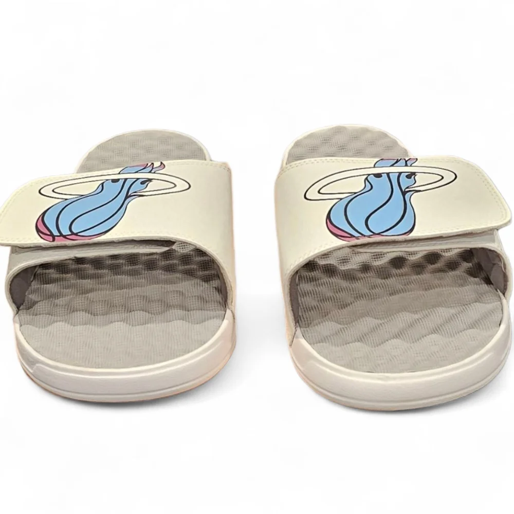 Islide Miami Heat Original Vice Logo Sandals Daniels Size 12